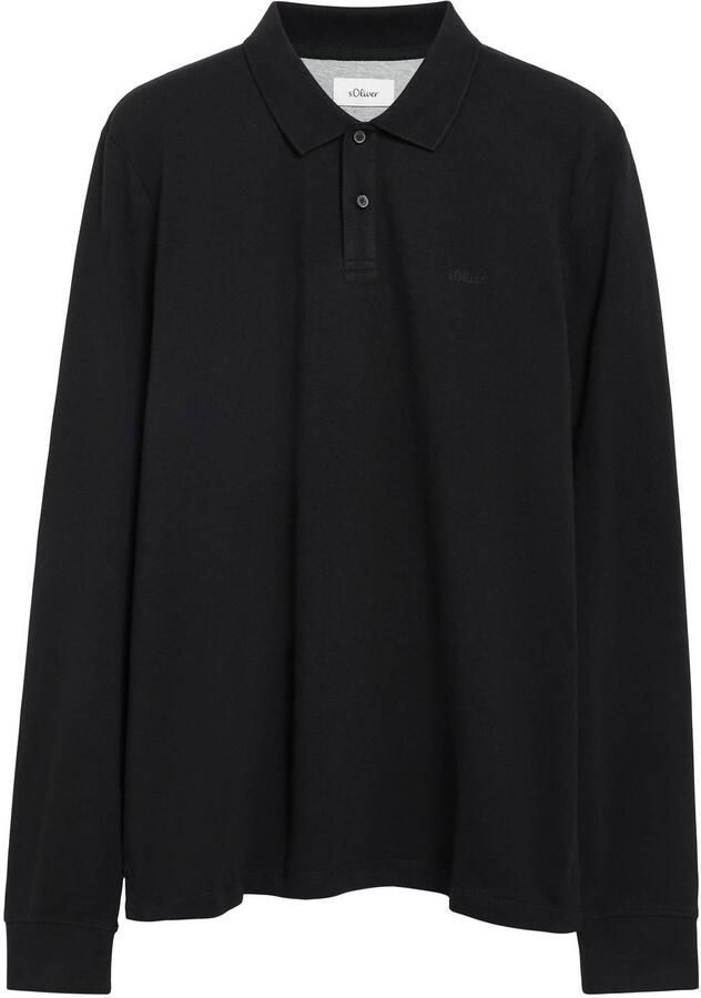 S.Oliver regular fit polo zwart