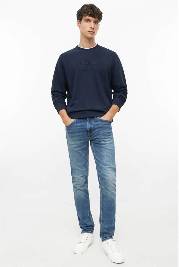 S.Oliver regular fit sweater blauwzwart - Foto 3