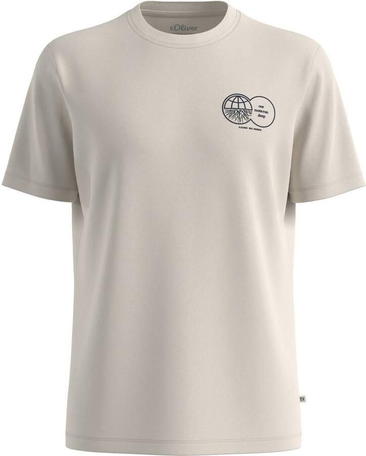 S.Oliver regular fit T-shirt beige