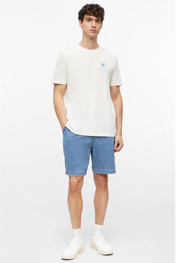 S.Oliver regular fit T-shirt met print wit - Foto 2