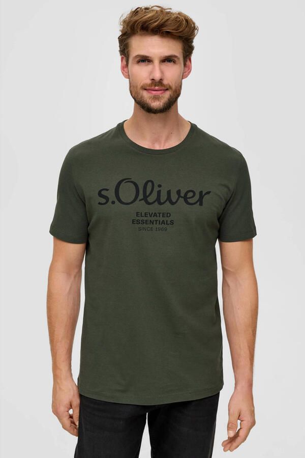 S.Oliver RED LABEL regular fit T-shirt van puur katoen model 'BASIC TEE BIG LOGO'