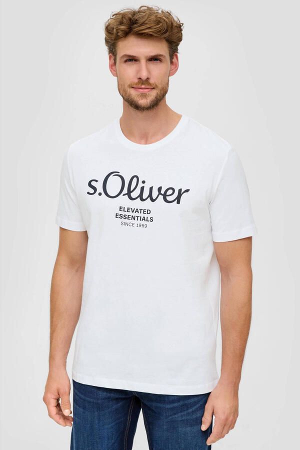 S.Oliver RED LABEL regular fit T-shirt van puur katoen model 'BASIC TEE BIG LOGO'