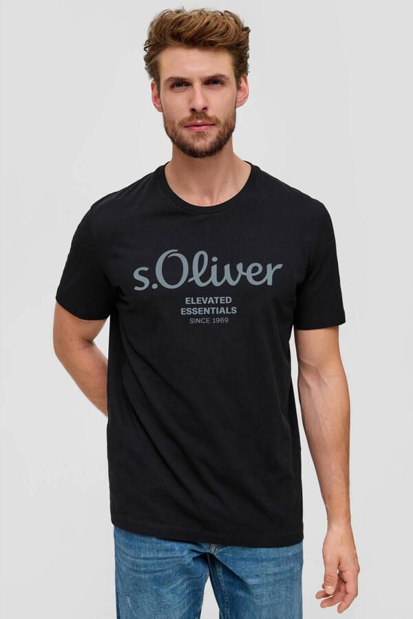 S.Oliver RED LABEL regular fit T-shirt van puur katoen model 'BASIC TEE BIG LOGO'