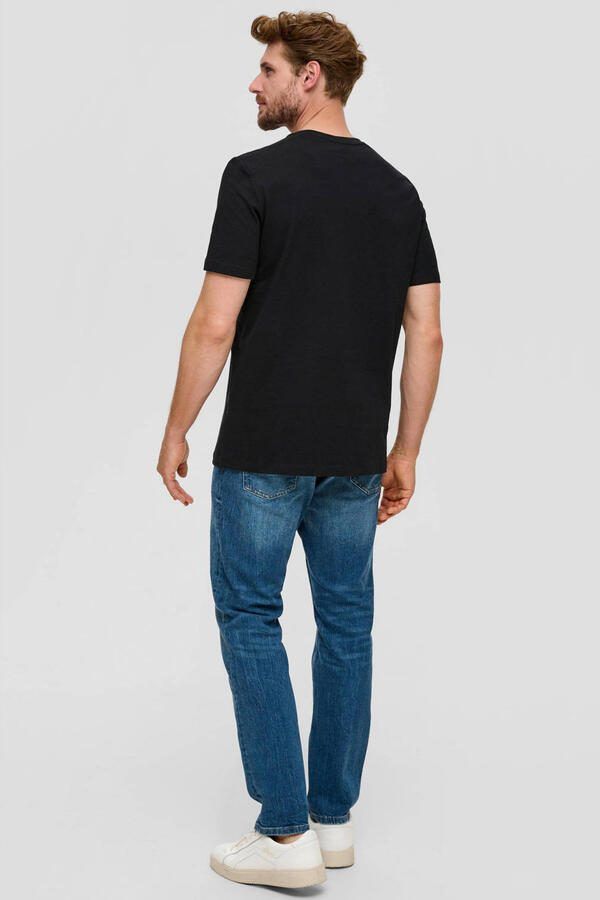 S.Oliver RED LABEL regular fit T-shirt van puur katoen model 'BASIC TEE BIG LOGO' - Foto 2
