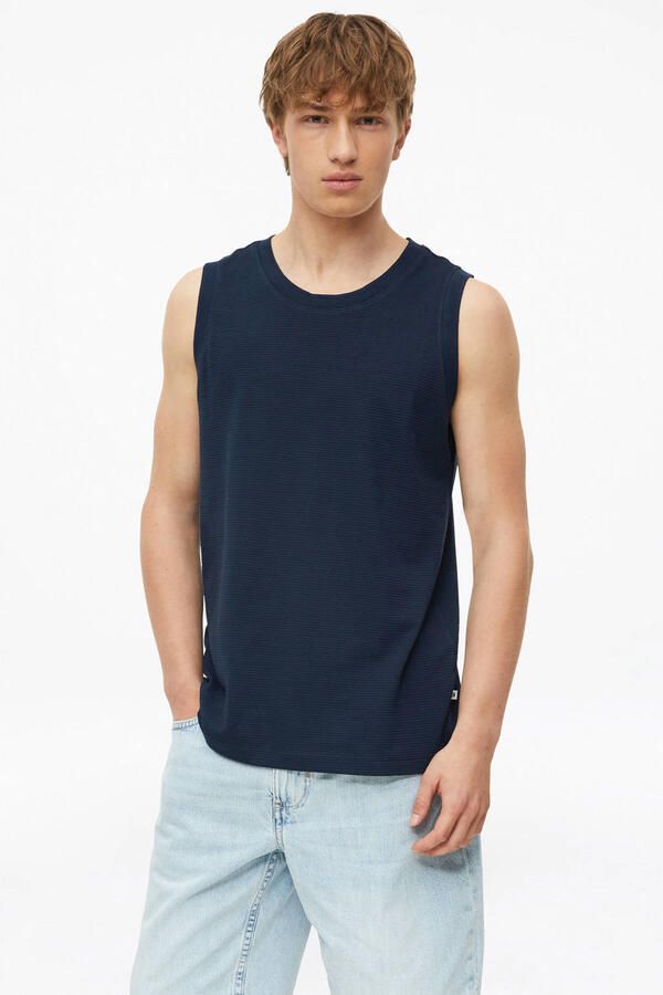 S.Oliver regular fit tanktop donkerblauw