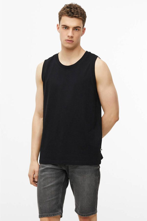 S.Oliver regular fit tanktop zwart