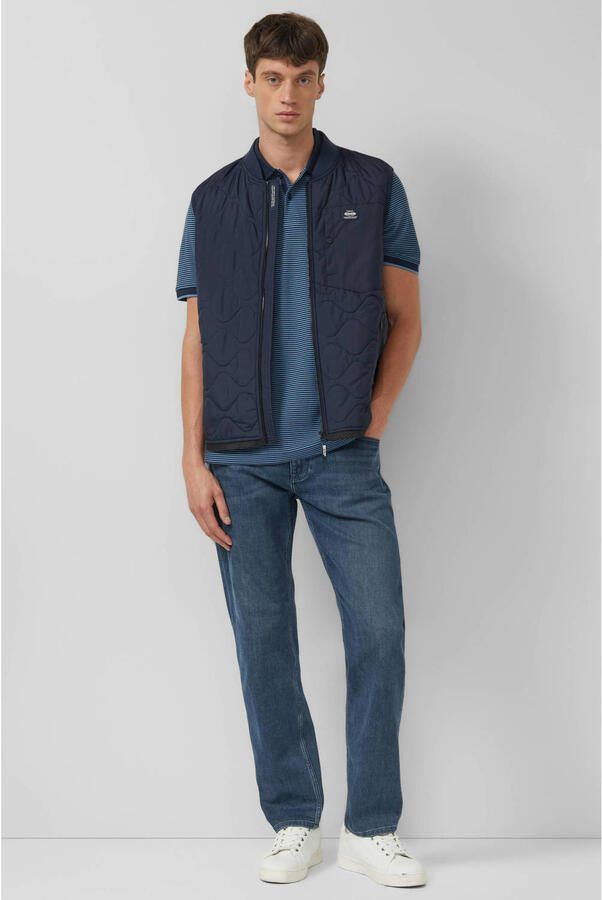 S.Oliver regular gestreepte polo blauw - Foto 3