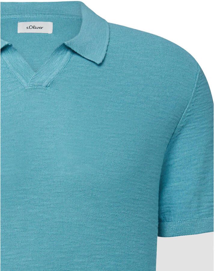 S.Oliver regular polo blauw - Foto 2