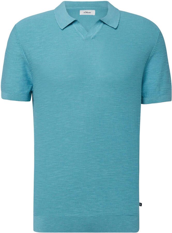 S.Oliver regular polo blauw - Foto 3