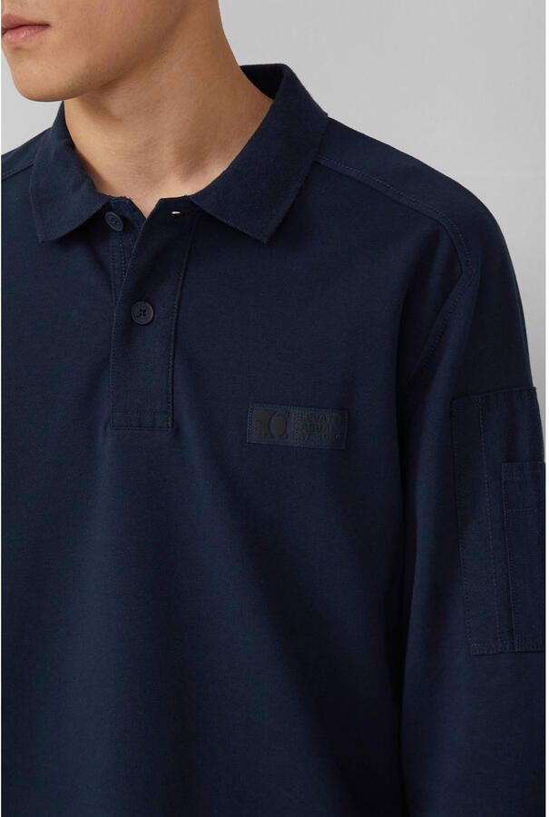 S.Oliver Poloshirt met lange mouwen met geborduurd logo