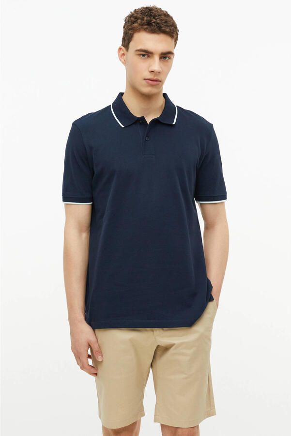 S.Oliver regular polo donkerblauw