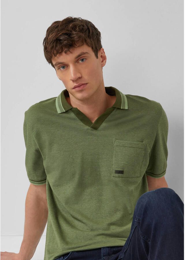 S.Oliver RED LABEL regular fit poloshirt van puur katoen model 'OPEN COLLAR POLO' - Foto 2