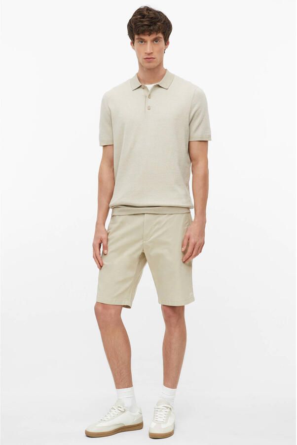 S.Oliver regular polo met textuur beige - Foto 2