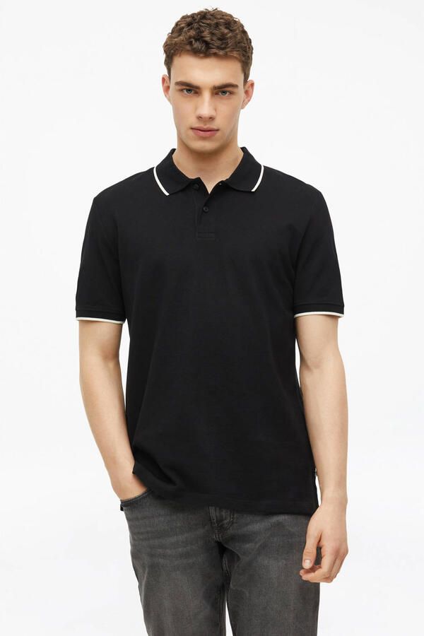 S.Oliver regular polo zwart