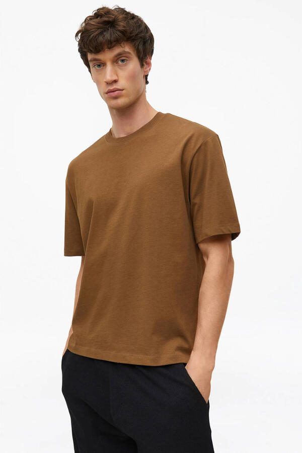 S.Oliver regular T-shirt bruin