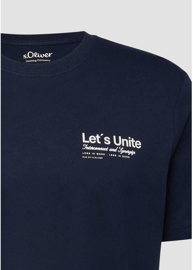 S.Oliver regular T-shirt donkerblauw - Foto 2