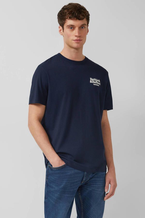 S.Oliver regular T-shirt donkerblauw