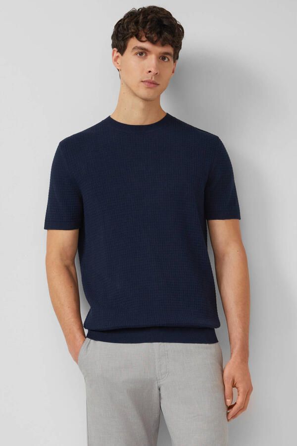 S.Oliver regular T-shirt donkerblauw