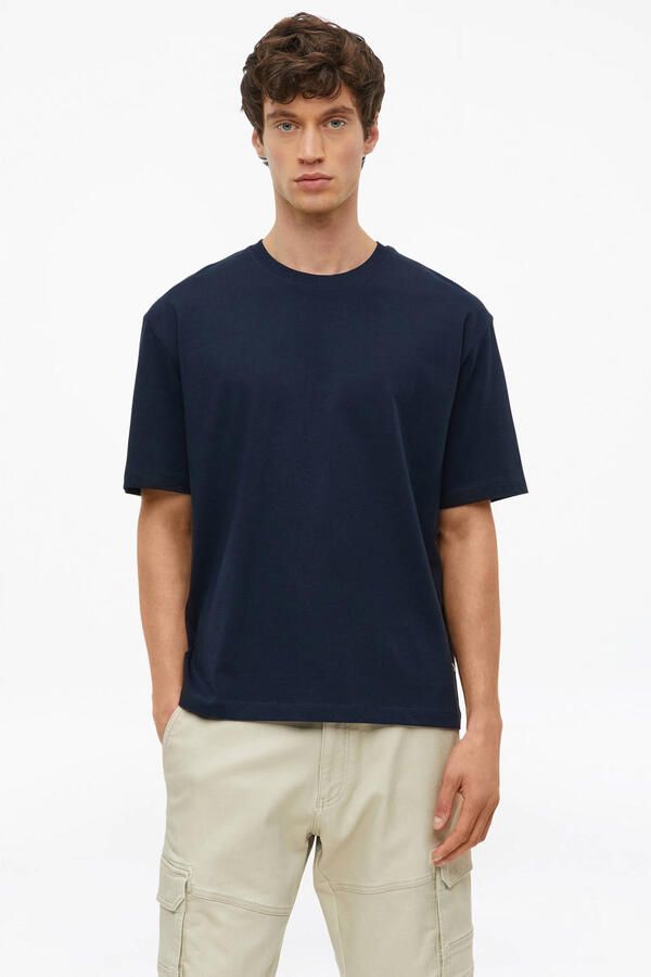 S.Oliver regular T-shirt donkerblauw