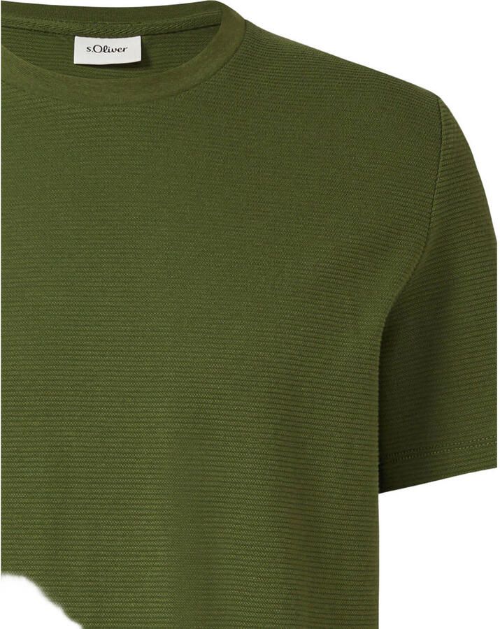 S.Oliver regular T-shirt donkergroen - Foto 2