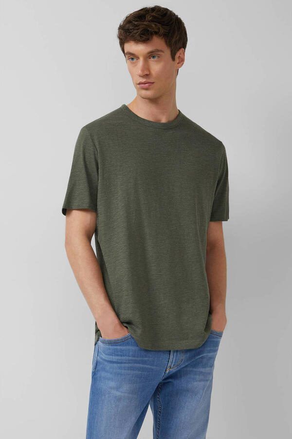 S.Oliver regular T-shirt donkergroen