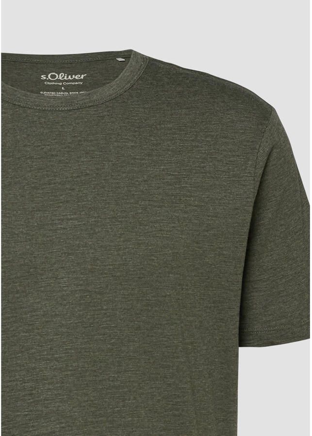 S.Oliver regular T-shirt donkergroen - Foto 2