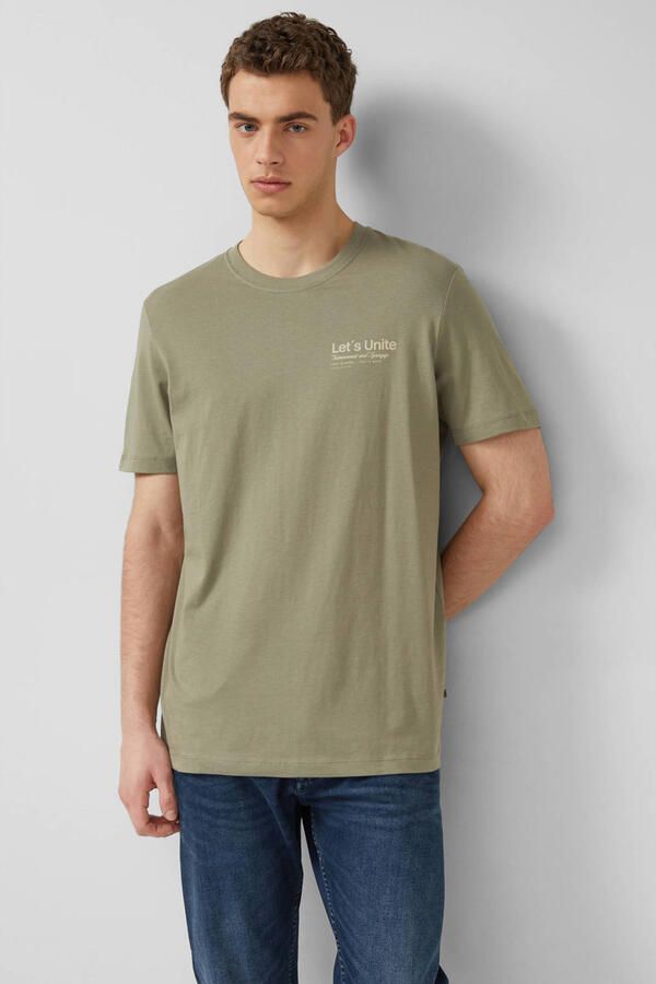 S.Oliver regular T-shirt groen