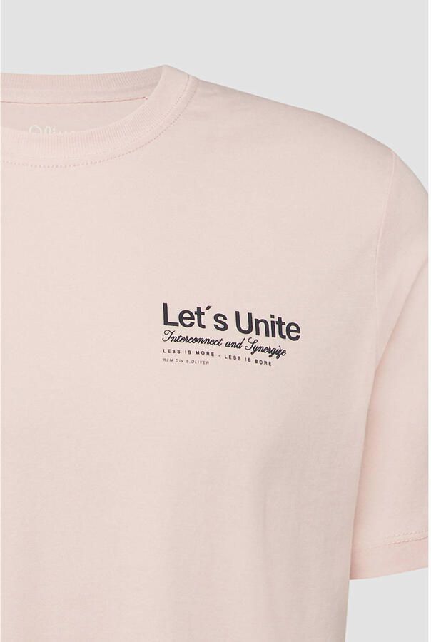 S.Oliver regular T-shirt roze