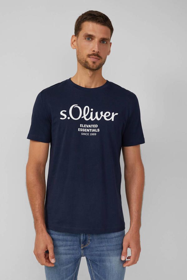 S.Oliver T-shirt met grote logoprint in 2-pack (2-delig) - Foto 3