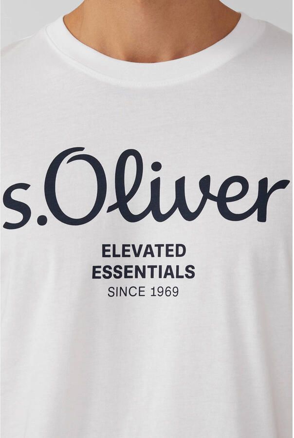 S.Oliver T-shirt met grote logoprint in 2-pack (2-delig) - Foto 2