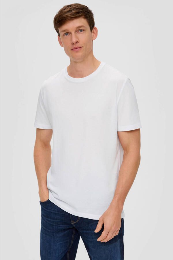 S.Oliver regular T-shirt wit (set van 2)