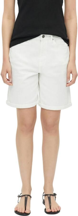 S.Oliver regular waist loose fit korte broek wit
