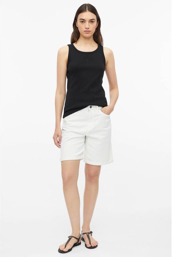 S.Oliver regular waist loose fit korte broek wit - Foto 2