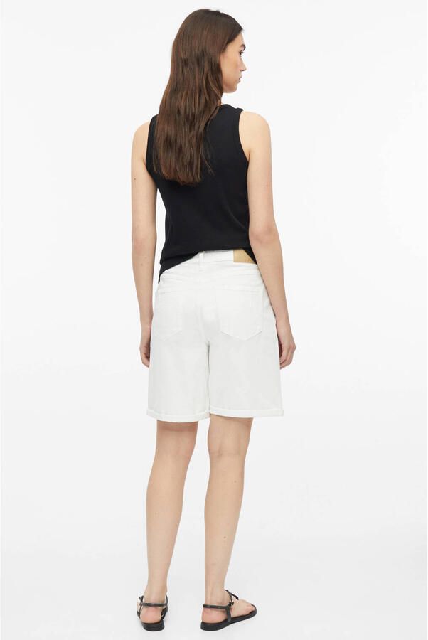 S.Oliver regular waist loose fit korte broek wit - Foto 2