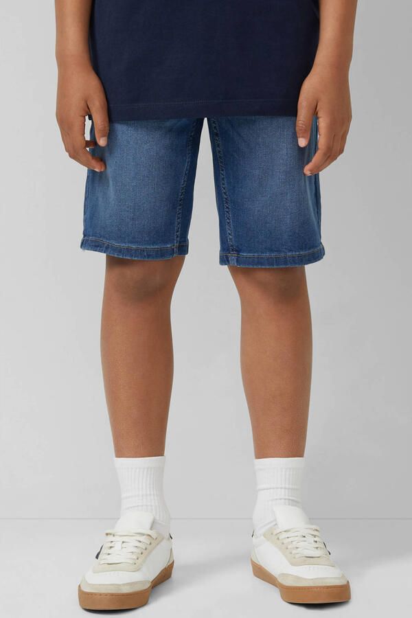 S.Oliver regular waist short dark blue denim