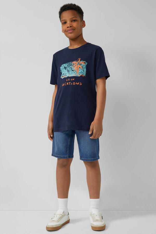 S.Oliver regular waist short dark blue denim - Foto 2