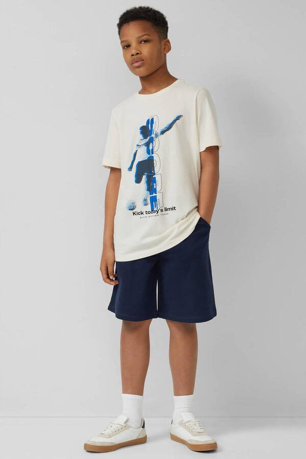 S.Oliver regular waist sweatshort donkerblauw - Foto 2