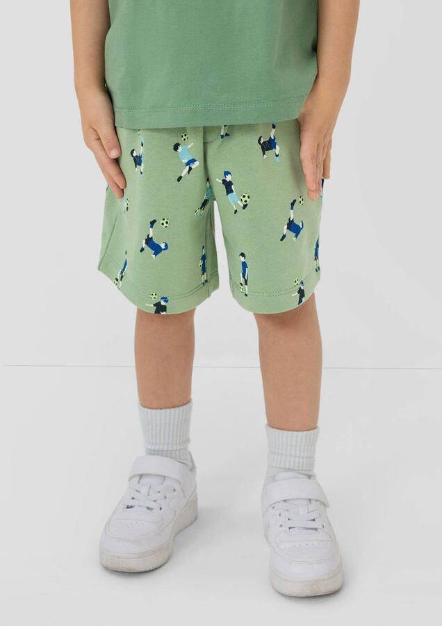 S.Oliver regular waist sweatshort groen - Foto 2