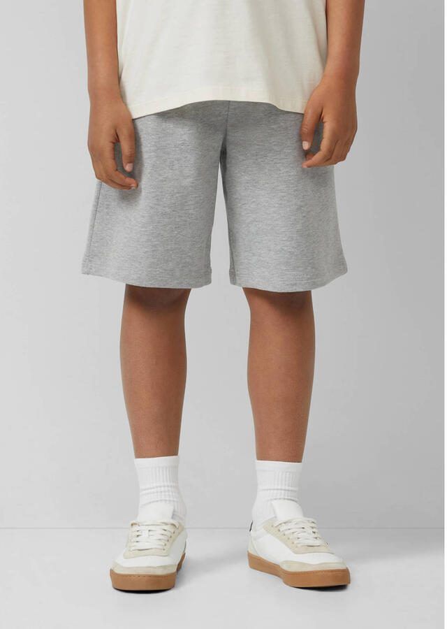 S.Oliver regular waist sweatshort lichtgrijs