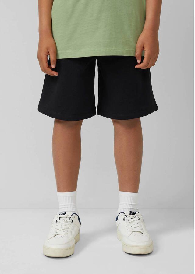 S.Oliver regular waist sweatshort zwart