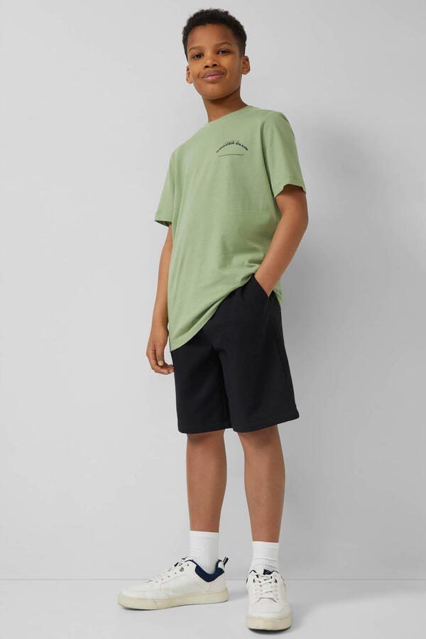 S.Oliver regular waist sweatshort zwart - Foto 3