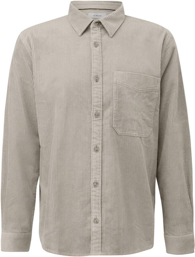 S.Oliver RED LABEL comfort fit overhemdjack van katoenmix