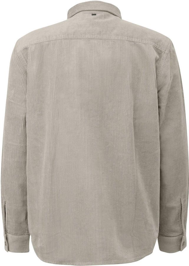 S.Oliver Big Size corduroy regular fit overhemd lichtgrijs - Foto 2