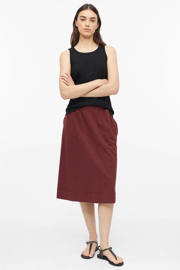 S.Oliver relaxed fit midi rok donkerrood - Foto 3