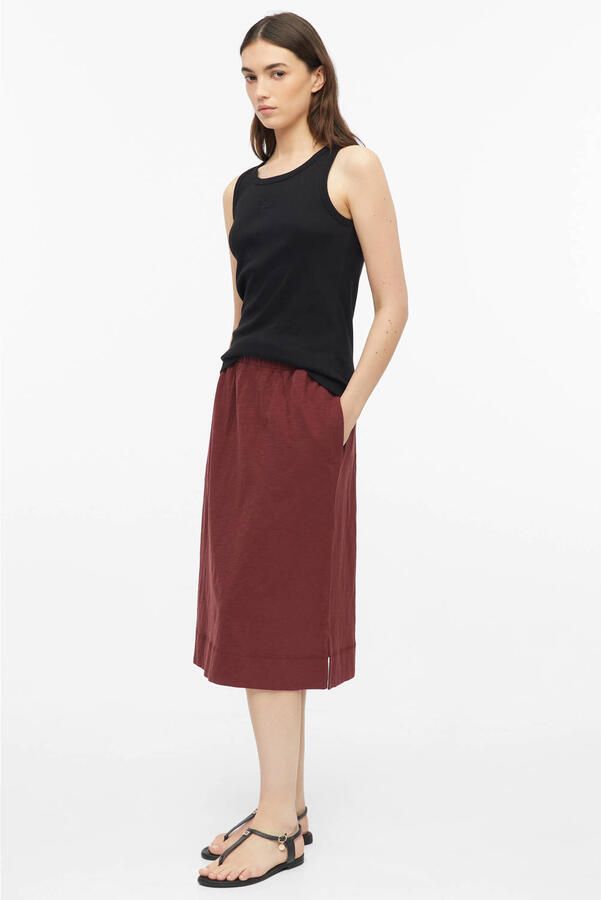 S.Oliver relaxed fit midi rok donkerrood - Foto 2