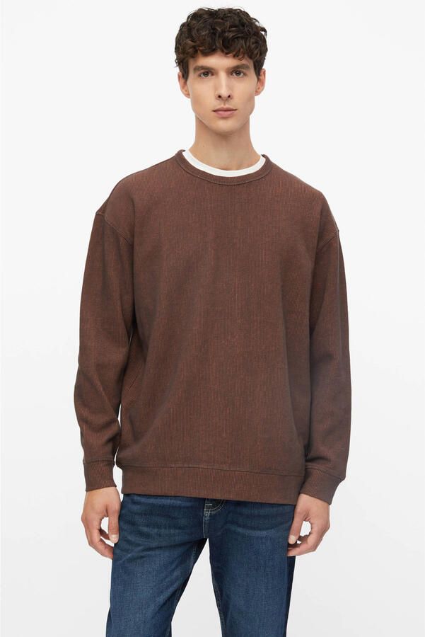 S.Oliver relaxed fit sweater donkerbruin