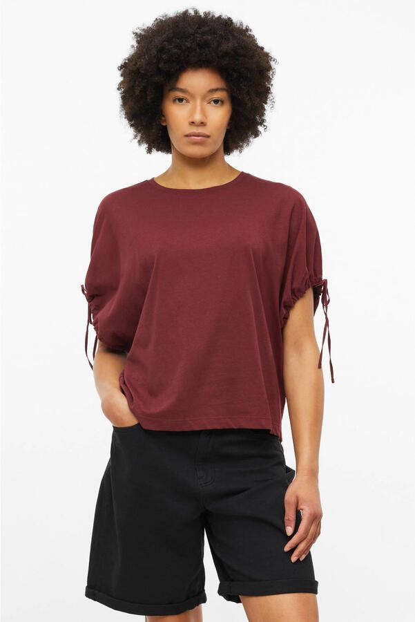 S.Oliver relaxed fit top donkerrood