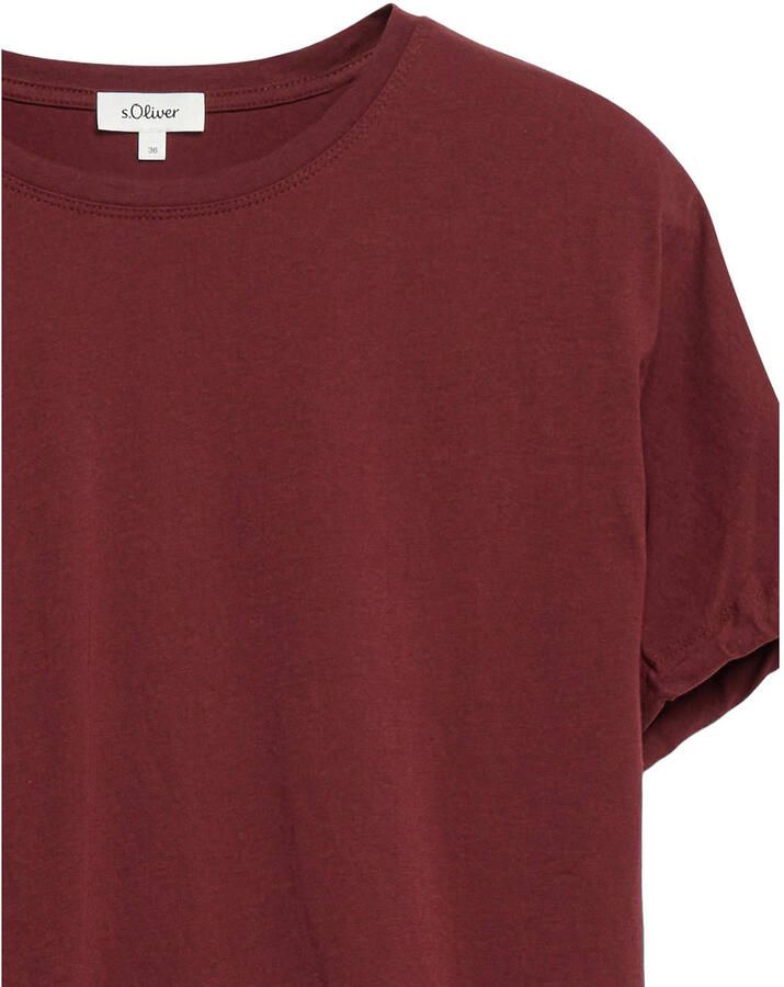 S.Oliver relaxed fit top donkerrood - Foto 2