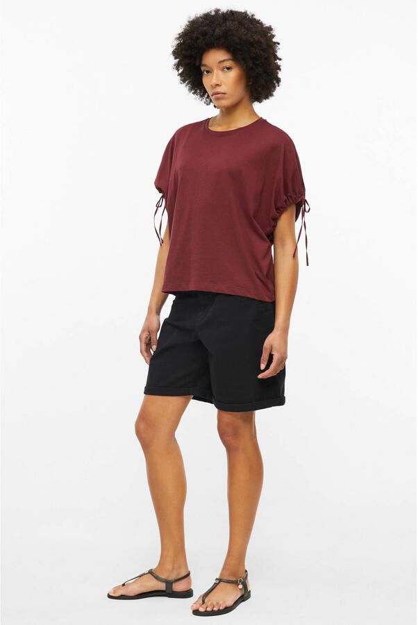 S.Oliver relaxed fit top donkerrood - Foto 3