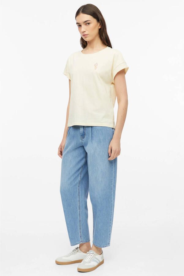 S.Oliver relaxed fit top met print lichtgeel - Foto 2